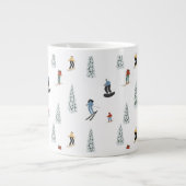 冬のダウンヒルパターン ジャンボコーヒーマグカップ (正面)