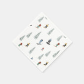 冬のダウンヒルパターン スタンダードカクテルナプキン (角)