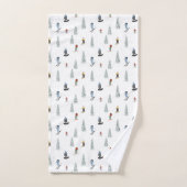 冬のダウンヒルパターン バスタオルセット (ハンドタオル)