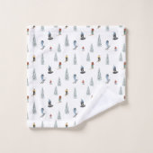 冬のダウンヒルパターン バスタオルセット (ウォッシュタオル)