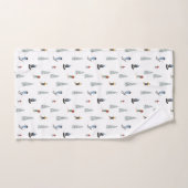 冬のダウンヒルパターン バスタオルセット (ハンドタオル)