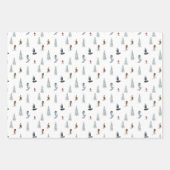 冬のダウンヒルパターン ラッピングペーパーシート (正面2)