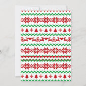 冬のダサいセーター 赤ちゃんシャワー 封筒カード 招待状 (裏面)