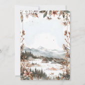 冬のダスティブルーマウンテンミニマル結婚リスト 招待状 (裏面)