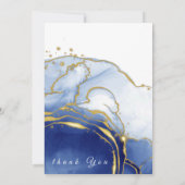 冬のダスティブルーマウンテンミニマル結婚リスト 招待状 (裏面)