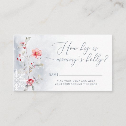 冬のダスティブルーモミーズの腹の大きさ エンクロージャーカード (正面)