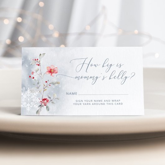 冬のダスティブルーモミーズの腹の大きさ エンクロージャーカード