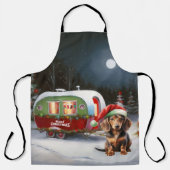 冬のダックスシュント・キャラバンクリスマスアドベンチャー エプロン (正面)