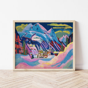 冬のダボス Ernst Ludwig Kirchner ポスター