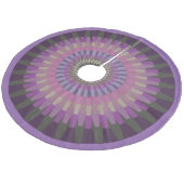 冬のダリアで暖かい紫の夕べ色 フリース ツリースカート (アングル)