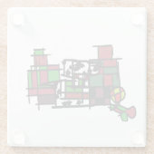 冬のダルマチア ガラスコースター (裏面)