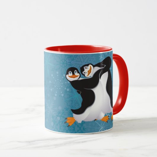 冬のダンスペンギンマグ マグカップ (正面右)