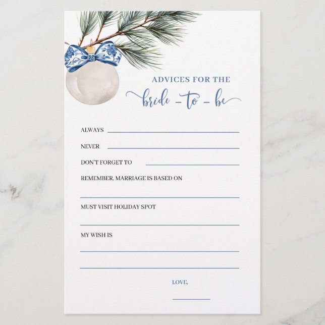 冬のチャイノアイセリーボウアドバイス花嫁がゲームになる (正面)