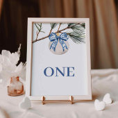 冬のチャイノアイセリーボウブライダルシャワーテーブル番号 テーブルナンバー