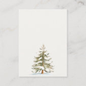 冬のチャストマスブルーボーイズブックス赤ちゃんシャワー エンクロージャーカード (裏面)