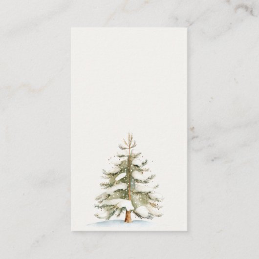 冬のチャストマスブルーボーイディスプレイベビーシャワー エンクロージャーカード (裏面)