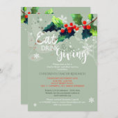 冬のチャリティディナー | 競静か売 招待状 (正面/裏面)