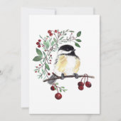 冬のチョウカッコウの鳥の実 シーズンカード (正面)