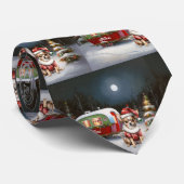 冬のチワワキャラバンクリスマスアドベンチャー ネクタイ (ロール)