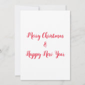 冬のツリーヴィンテージレッドトラッククリスマスパーティー 招待状 (裏面)