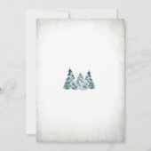 冬のテディベアベビーシャワー招待状 招待状 (裏面)