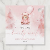 冬のテディベアベビーシャワー We Can Bearly Wait フェイバータグ (裏面)