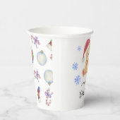 冬のテディベア赤ちゃんシャワー 紙コップ (右)