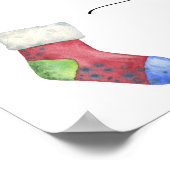 冬のテディベア – ようこそ赤ちゃんシャワー ポスター (角)