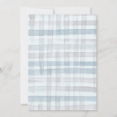 冬のテディベア スノーフレーク ベイビー シャワー 招待状 (裏面)