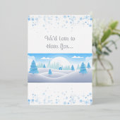 冬のテーマクリスマスホリデー 箔招待状 (立ち正面)