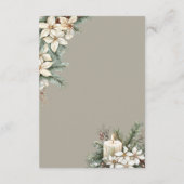 冬のテーマベージュフローラエンクロージャカード詳細 エンクロージャーカード (裏面)