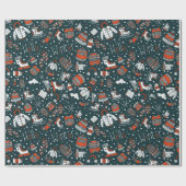 冬のテーマ模様 ラッピングペーパー (フラット)