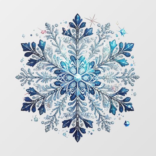 冬のテーマ雪と氷クリスタル ウィンドウサイン (シート)