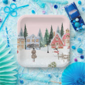 冬のテーマ ペーパープレート (パーティー)