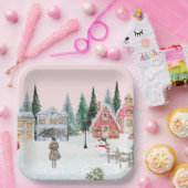 冬のテーマ ペーパープレート (パーティー)