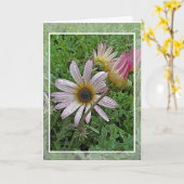 冬のデイジー誕生日カード カード (黄色い花)