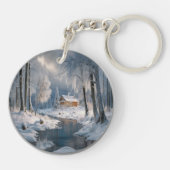 冬のデザインキーチェーン キーホルダー (裏面)