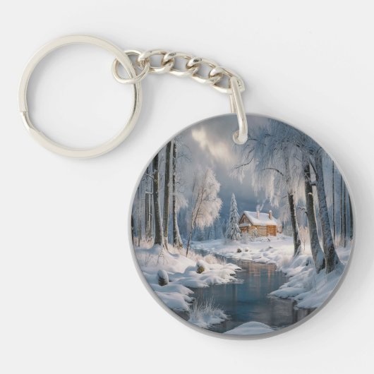 冬のデザインキーチェーン キーホルダー (正面)