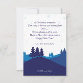 冬のデザイン。 カード (裏面)