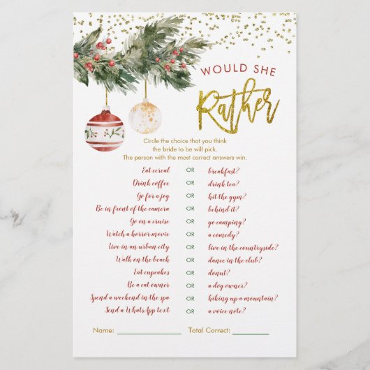 冬のデッキザ・ホールズブライダルは彼女が望む (正面)