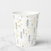 冬のデッキ・ザ・ホールズ ブライダルシャワーの招待状 紙コップ (裏面)