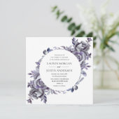 冬のデリケートあじさいフローラ結婚ズ 招待状 (スタンド正面)