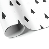 冬のトウヒの木のクリスマスパターン ラッピングペーパー (ロールコーナー)