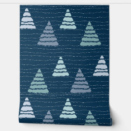 冬のトウヒの森とビーズ 壁紙