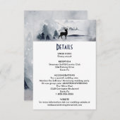 冬のトナイ素朴アの水の色結婚の詳細 招待状 (正面/裏面)