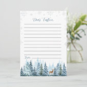 冬のトナカイクリスマスノートタイムカプセルカード サンキューカード (スタンド正面)