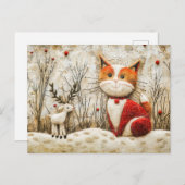 冬のトナカイ感じの技術 ポストカード (正面/裏面)