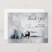 冬のトナカイ素朴ググレイクリスマス ポストカード (正面/裏面)