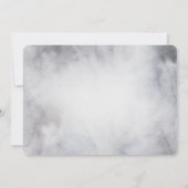 冬のトナカイ素朴グレーの水の色結婚の セーブザデート (裏面)