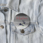 冬のトナカイ、クリスマスめでたい 缶バッジ (インサイチュ)